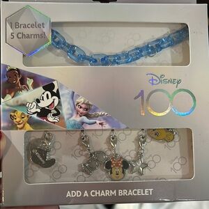 Disney Blue Charm Bracelet Jewelry Accessories, new in box
